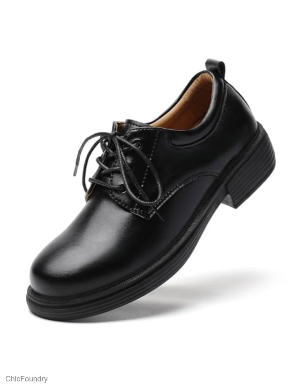 Womens Oxford Shoes Patent Leather Lace Up Dress Work Uniform